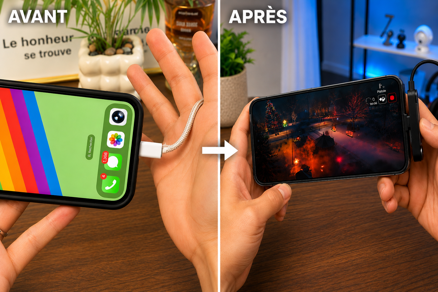 Rechargez vite. Regardez sans les mains.